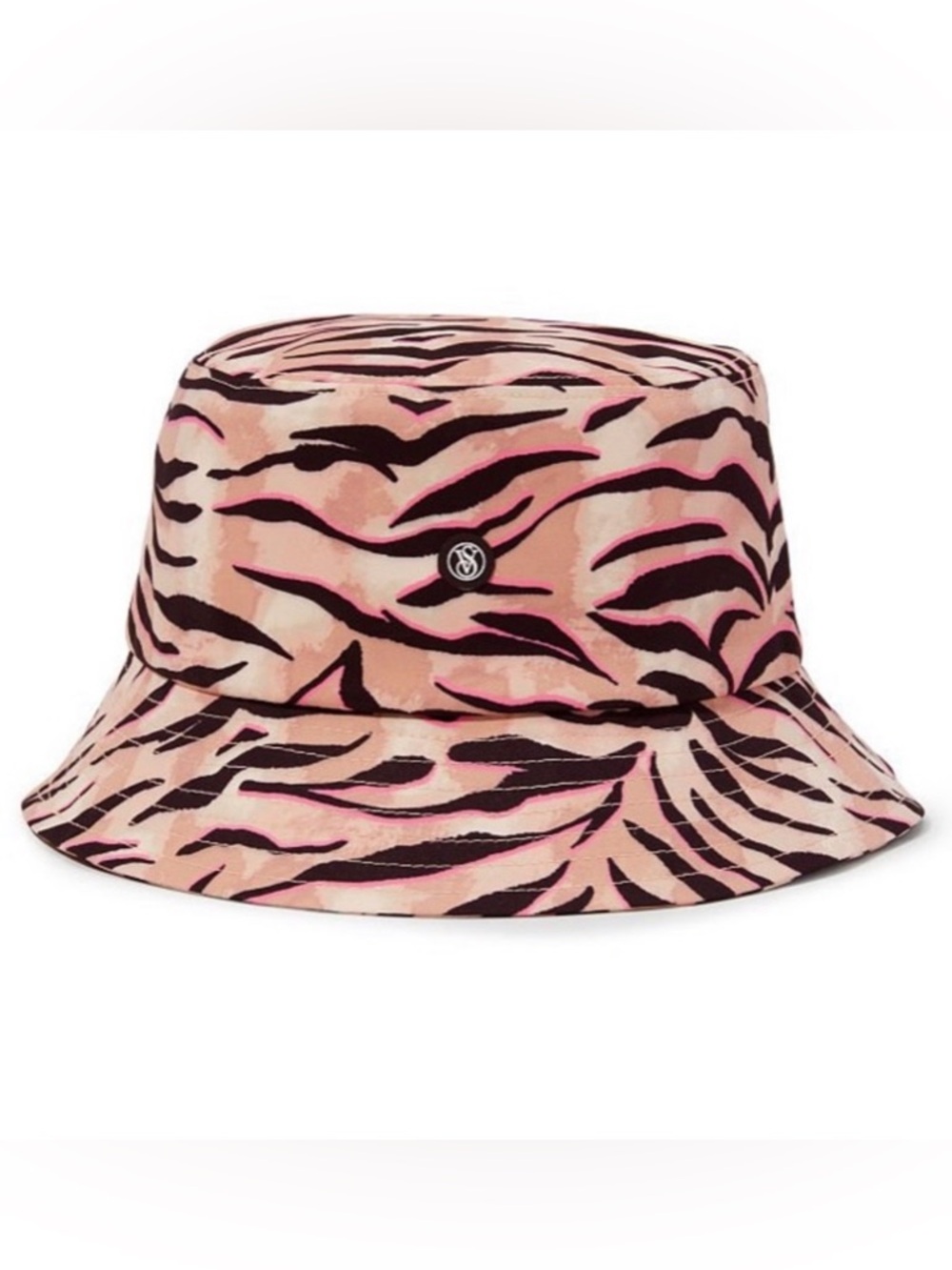 Victoria’s Secret Tigress Bucket Hat, Tiger Striped Beach Sun Hat, Like New, OS